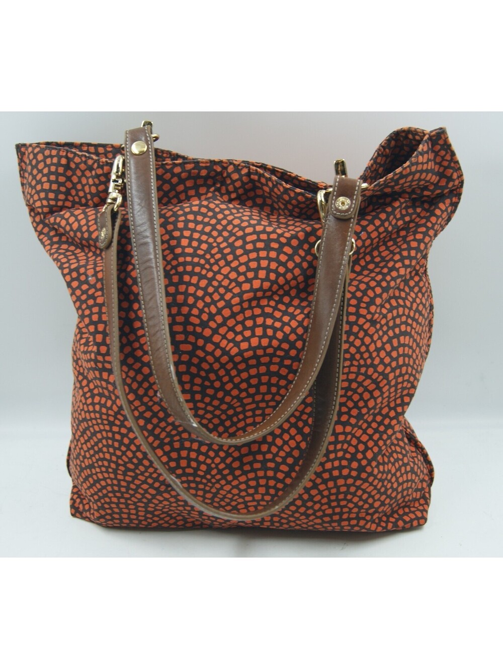 J. MCLaughlin Women's Tote Bag Orange Black Inner Pockets Magnetic Shoulder Bag